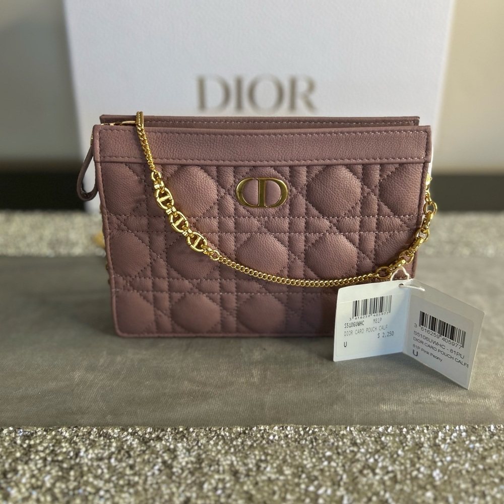 Christian Dior Caro Pouch/Cross Body/WOC Peony Pink - Picture 6 of 14